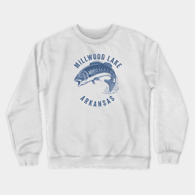 Millwood Lake Arkansas Crewneck Sweatshirt by Eureka Shirts